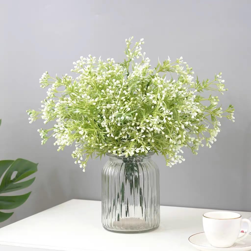 Artificial Weeping Willow Plants, Fake Hanging Vine Decor Plastic Greenery Leaves Faux Ivy for Indoor Outdoor Garden Door Wall DIY Basket Planter Filler Wedding Party Decoration Blackish Green 4 Pack