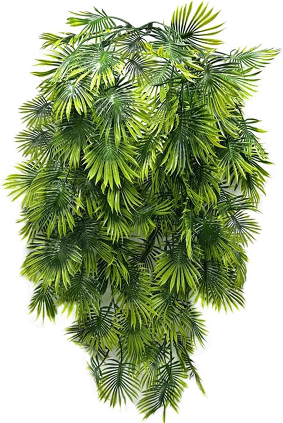 Artificial Weeping Willow Plants, Fake Hanging Vine Decor Plastic Greenery Leaves Faux Ivy for Indoor Outdoor Garden Door Wall DIY Basket Planter Filler Wedding Party Decoration Blackish Green 4 Pack