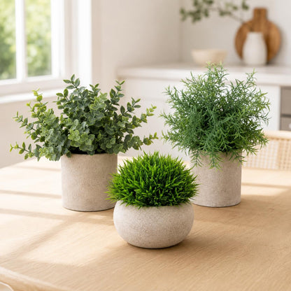 5 Pack Small Fake Plants for Home Decor, Artificial Plants Indoor