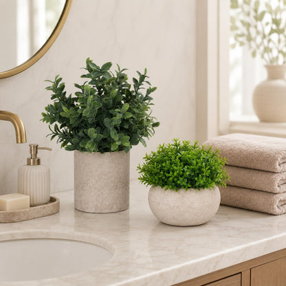 5 Pack Small Fake Plants for Home Decor, Artificial Plants Indoor