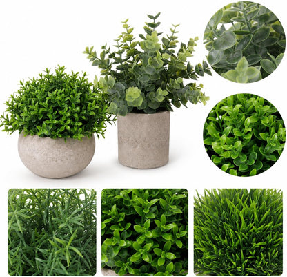 5 Pack Small Fake Plants for Home Decor, Artificial Plants Indoor