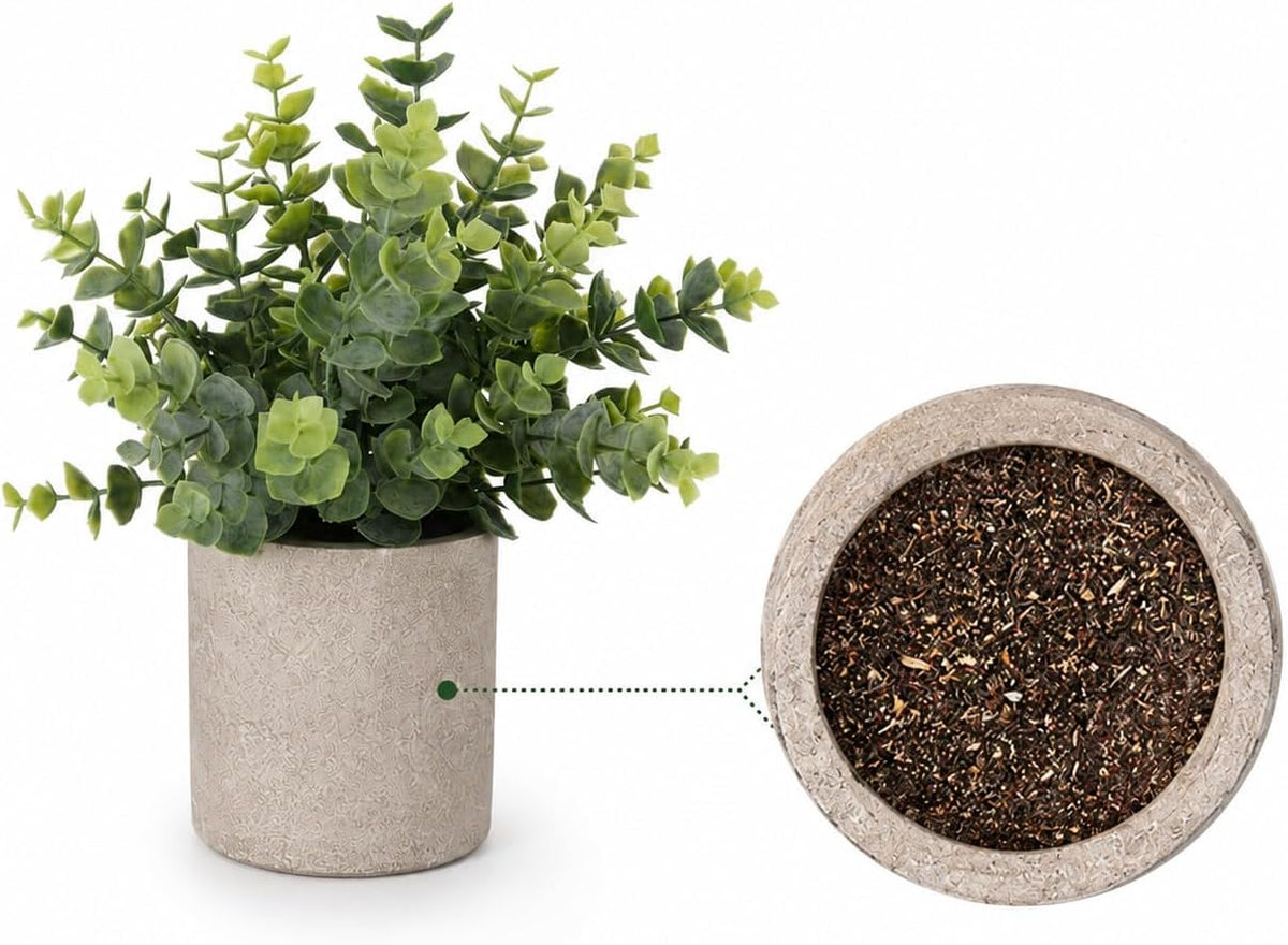 5 Pack Small Fake Plants for Home Decor, Artificial Plants Indoor