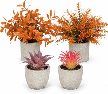 5 Pack Small Fake Plants for Home Decor, Artificial Plants Indoor