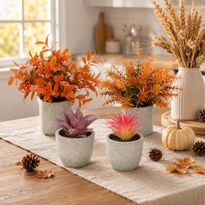 5 Pack Small Fake Plants for Home Decor, Artificial Plants Indoor