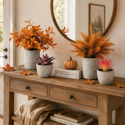 5 Pack Small Fake Plants for Home Decor, Artificial Plants Indoor