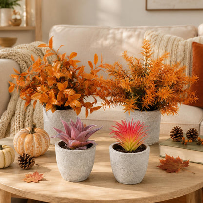 5 Pack Small Fake Plants for Home Decor, Artificial Plants Indoor