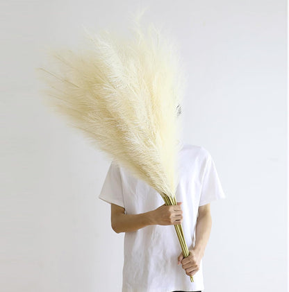 38" 10 Stems White Pampas Grass Tall Decor Faux Pampas Grass for Floor Vase
