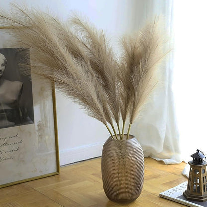 38" 10 Stems White Pampas Grass Tall Decor Faux Pampas Grass for Floor Vase