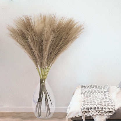 38" 10 Stems White Pampas Grass Tall Decor Faux Pampas Grass for Floor Vase