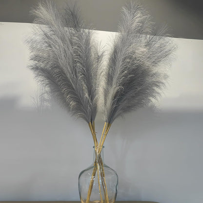 38" 10 Stems White Pampas Grass Tall Decor Faux Pampas Grass for Floor Vase