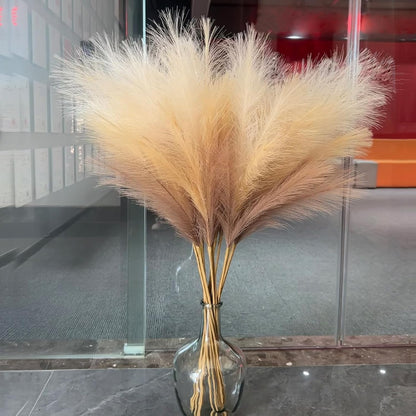 38" 10 Stems White Pampas Grass Tall Decor Faux Pampas Grass for Floor Vase