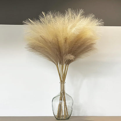 38" 10 Stems White Pampas Grass Tall Decor Faux Pampas Grass for Floor Vase