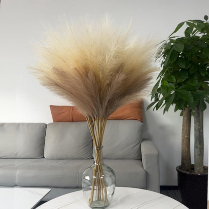 38" 10 Stems White Pampas Grass Tall Decor Faux Pampas Grass for Floor Vase