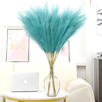 38" 10 Stems White Pampas Grass Tall Decor Faux Pampas Grass for Floor Vase
