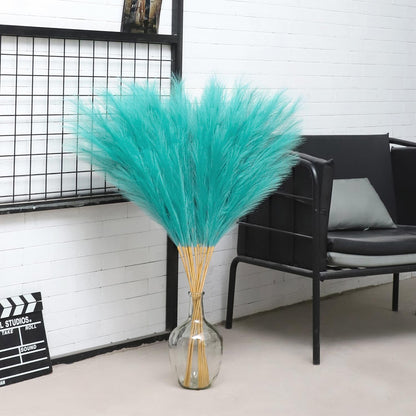 38" 10 Stems White Pampas Grass Tall Decor Faux Pampas Grass for Floor Vase