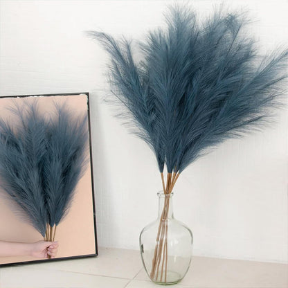 38" 10 Stems White Pampas Grass Tall Decor Faux Pampas Grass for Floor Vase