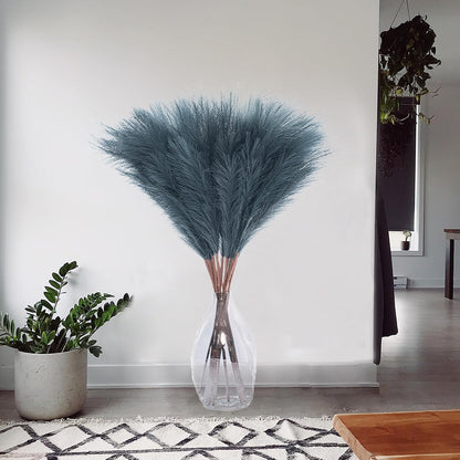 38" 10 Stems White Pampas Grass Tall Decor Faux Pampas Grass for Floor Vase