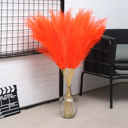 38" 10 Stems White Pampas Grass Tall Decor Faux Pampas Grass for Floor Vase