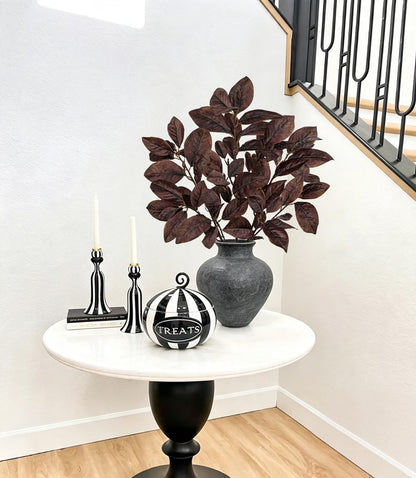 Artificial Magnolia Floral Stems 2PCS 19.7'' Tall Faux Magnolia Silk Flowers Bouquet Fake Greenery Branches for Home Wedding Arrangements Table Vase Centerpieces Rustic Decor(Vase not Included)