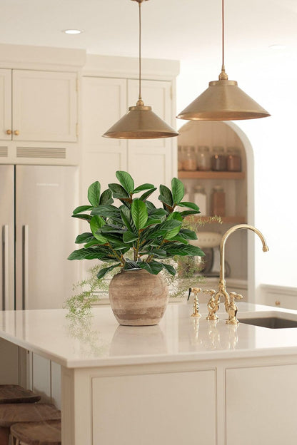 Artificial Magnolia Floral Stems 2PCS 19.7'' Tall Faux Magnolia Silk Flowers Bouquet Fake Greenery Branches for Home Wedding Arrangements Table Vase Centerpieces Rustic Decor(Vase not Included)