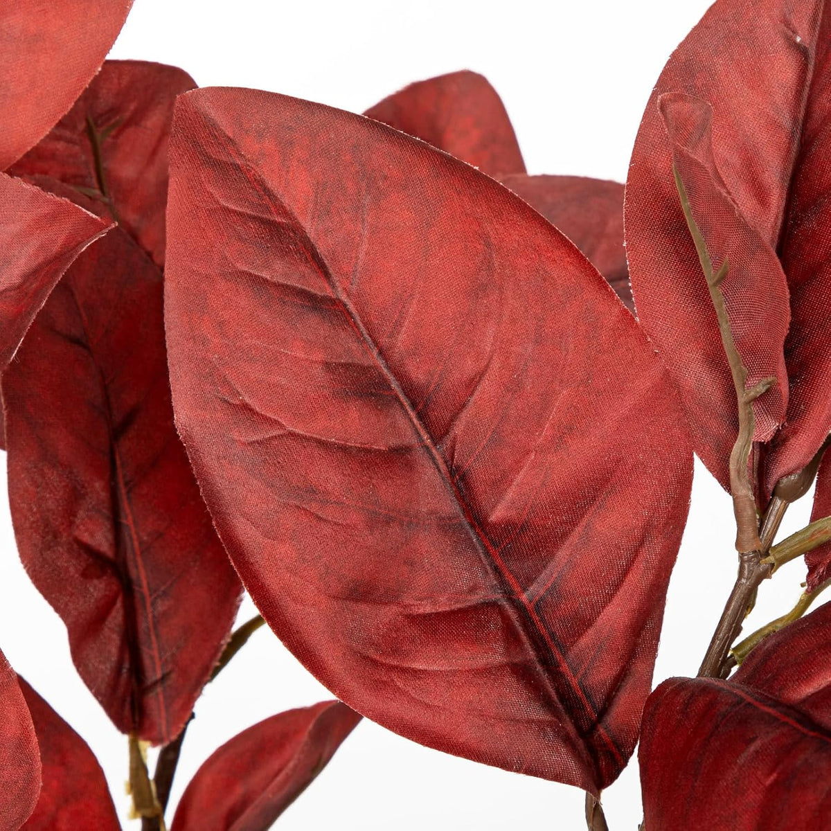 Artificial Magnolia Floral Stems 2PCS 19.7'' Tall Faux Magnolia Silk Flowers Bouquet Fake Greenery Branches for Home Wedding Arrangements Table Vase Centerpieces Rustic Decor(Vase not Included)