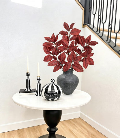 Artificial Magnolia Floral Stems 2PCS 19.7'' Tall Faux Magnolia Silk Flowers Bouquet Fake Greenery Branches for Home Wedding Arrangements Table Vase Centerpieces Rustic Decor(Vase not Included)