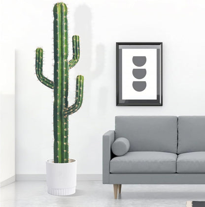 Artificial Cactus Tree 4FT — Realistic Artificial Cactus Plant Indoor & Outdoor, Large Faux Cactus Plant, Durable and Easy to Maintain, Perfect for Home, Garden, Patio, and Office Decor