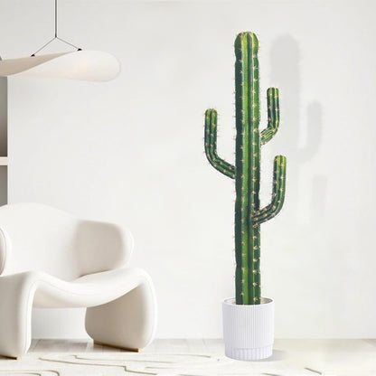 Artificial Cactus Tree 4FT — Realistic Artificial Cactus Plant Indoor & Outdoor, Large Faux Cactus Plant, Durable and Easy to Maintain, Perfect for Home, Garden, Patio, and Office Decor