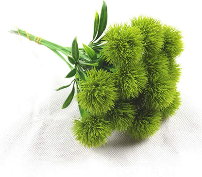 15pcs Silk Dandelion Flowers Home Decorative Plastic Fake Artificial Flowers for Home Party Wedding Green Real Touch Decoration(7.87inch)