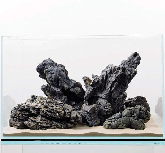 Seiryu Stone Collection 7 Piece Set | Molded Aquarium Decor Rock Artificial Resin Fish Tank Decoration up to 36" Long Aquariums 8816