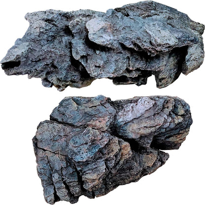 Seiryu Stone Collection 7 Piece Set | Molded Aquarium Decor Rock Artificial Resin Fish Tank Decoration up to 36" Long Aquariums 8816