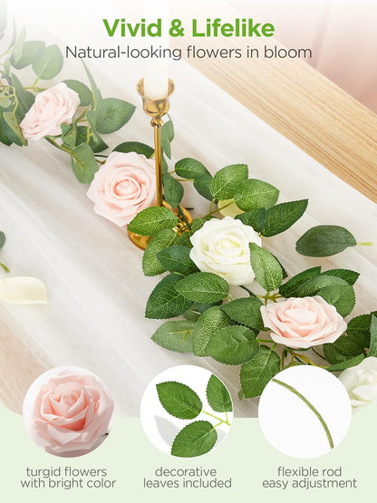 Artificial Flowers, 50 Pcs Pink Foam Fake Roses Bulk with Stems for Decoration DIY Wedding Bouquets Centerpieces Bridal Shower Party Valentines Christmas Tree