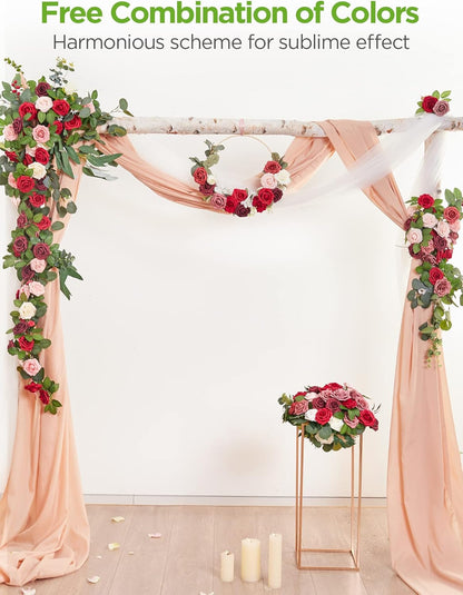 Artificial Flowers, 50 Pcs Pink Foam Fake Roses Bulk with Stems for Decoration DIY Wedding Bouquets Centerpieces Bridal Shower Party Valentines Christmas Tree