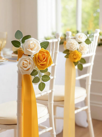 Artificial Flowers, 50 Pcs Pink Foam Fake Roses Bulk with Stems for Decoration DIY Wedding Bouquets Centerpieces Bridal Shower Party Valentines Christmas Tree