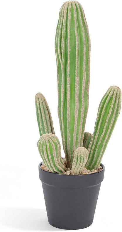 Artificial Cactus 16 INCH Tall Fake Cactus Plants Faux Cacti Saguaro with Planter for Indoor Outdoor Home Office Shop Garden Decoration
