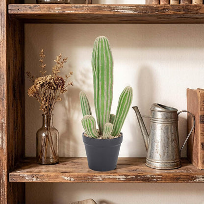 Artificial Cactus 16 INCH Tall Fake Cactus Plants Faux Cacti Saguaro with Planter for Indoor Outdoor Home Office Shop Garden Decoration