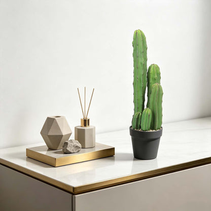 Artificial Cactus 16 INCH Tall Fake Cactus Plants Faux Cacti Saguaro with Planter for Indoor Outdoor Home Office Shop Garden Decoration