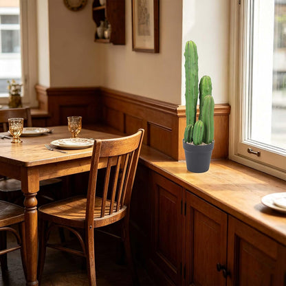 Artificial Cactus 16 INCH Tall Fake Cactus Plants Faux Cacti Saguaro with Planter for Indoor Outdoor Home Office Shop Garden Decoration