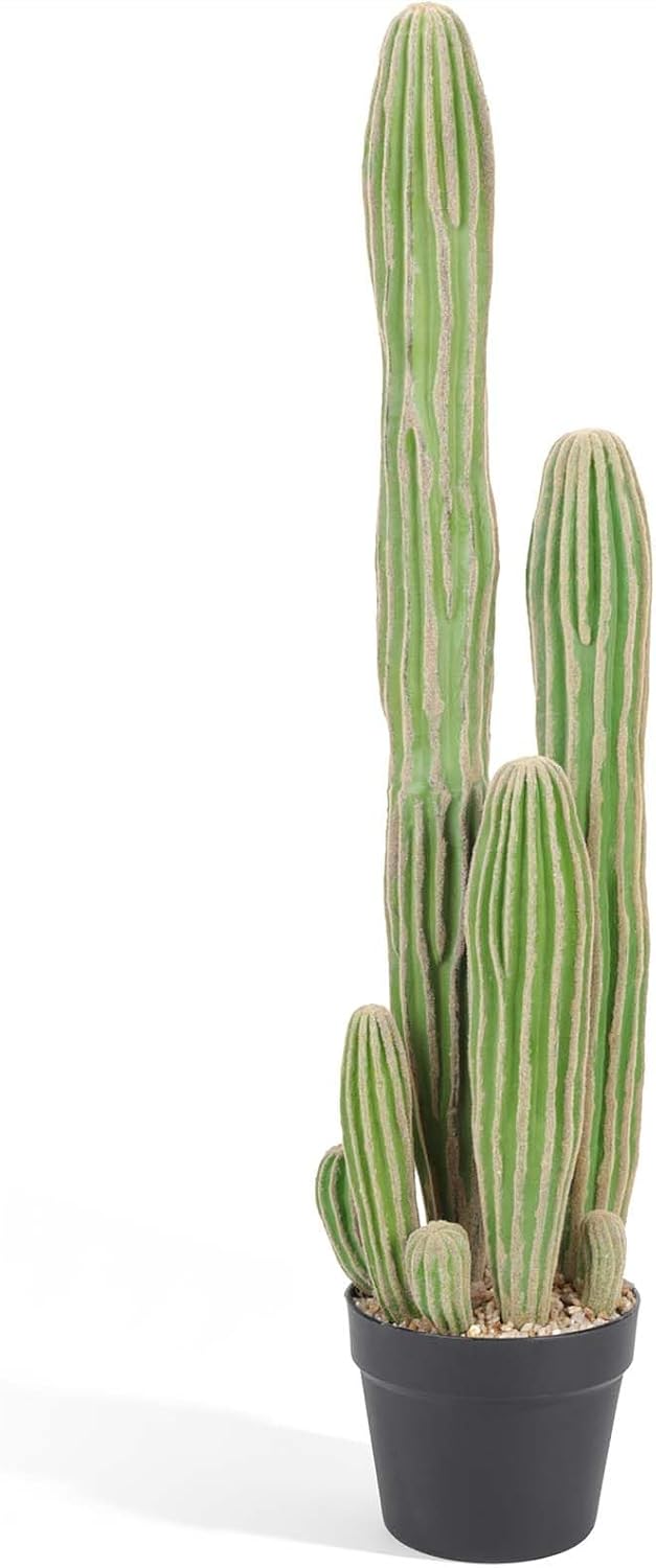 Artificial Cactus 16 INCH Tall Fake Cactus Plants Faux Cacti Saguaro with Planter for Indoor Outdoor Home Office Shop Garden Decoration