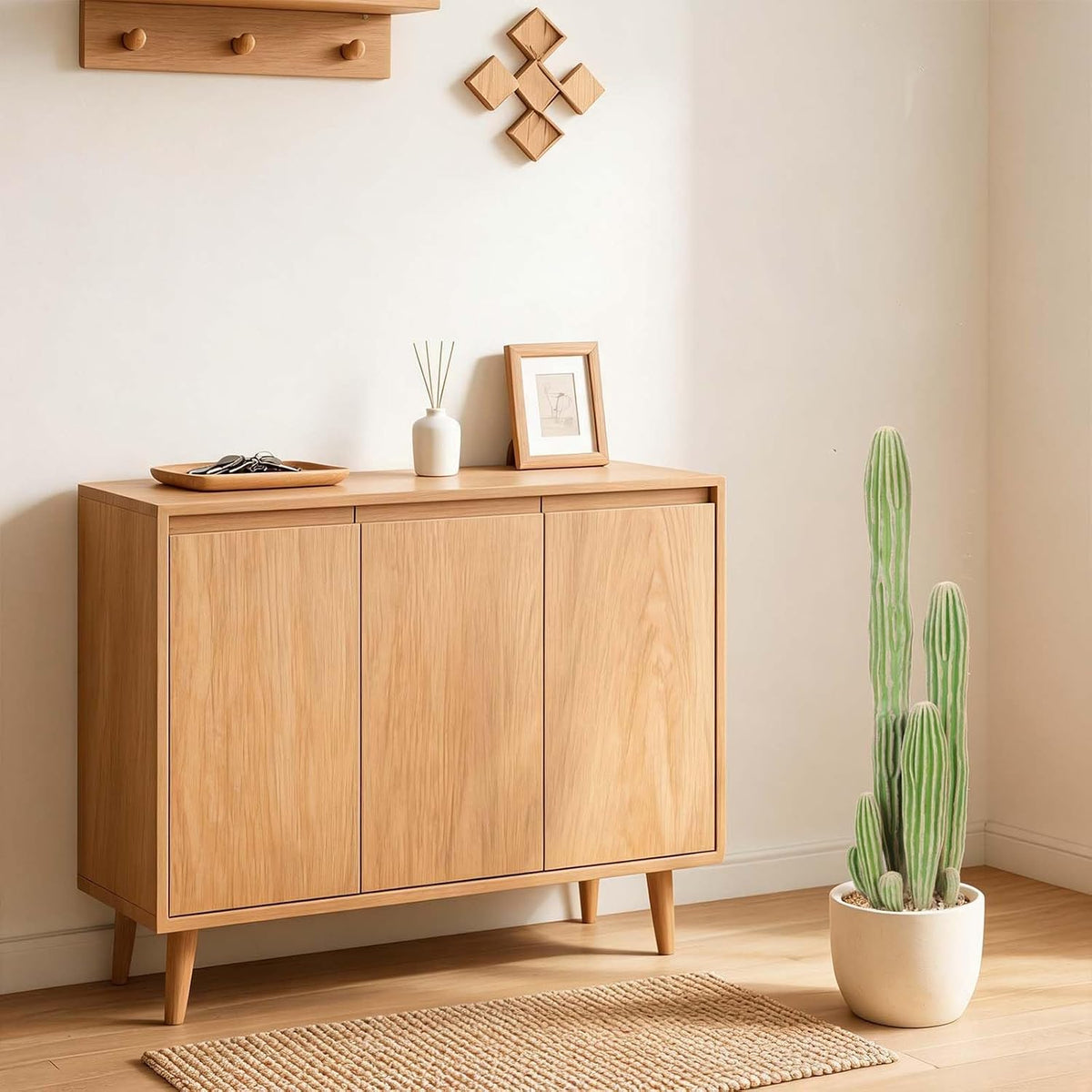 Artificial Cactus 16 INCH Tall Fake Cactus Plants Faux Cacti Saguaro with Planter for Indoor Outdoor Home Office Shop Garden Decoration