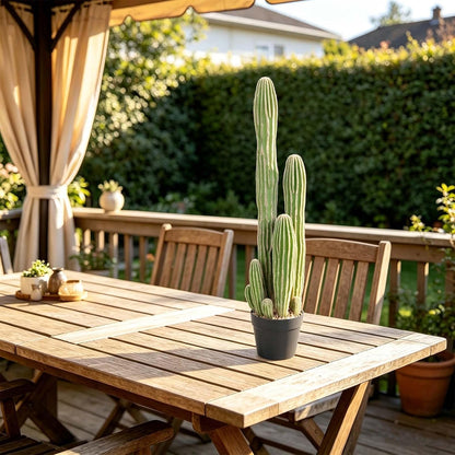 Artificial Cactus 16 INCH Tall Fake Cactus Plants Faux Cacti Saguaro with Planter for Indoor Outdoor Home Office Shop Garden Decoration