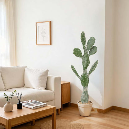 Artificial Cactus 16 INCH Tall Fake Cactus Plants Faux Cacti Saguaro with Planter for Indoor Outdoor Home Office Shop Garden Decoration