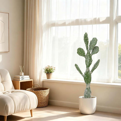 Artificial Cactus 16 INCH Tall Fake Cactus Plants Faux Cacti Saguaro with Planter for Indoor Outdoor Home Office Shop Garden Decoration