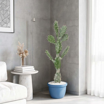 Artificial Cactus 16 INCH Tall Fake Cactus Plants Faux Cacti Saguaro with Planter for Indoor Outdoor Home Office Shop Garden Decoration
