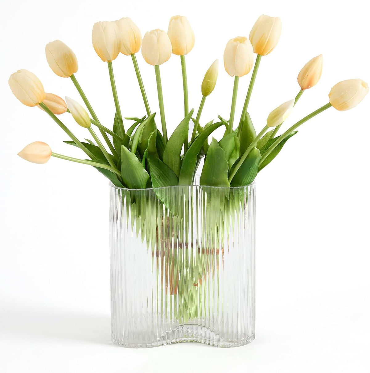 15 Pcs Orange tulips artificial flowers faux tulips real touch Latex