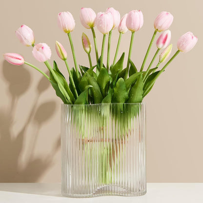 15 Pcs Orange tulips artificial flowers faux tulips real touch Latex