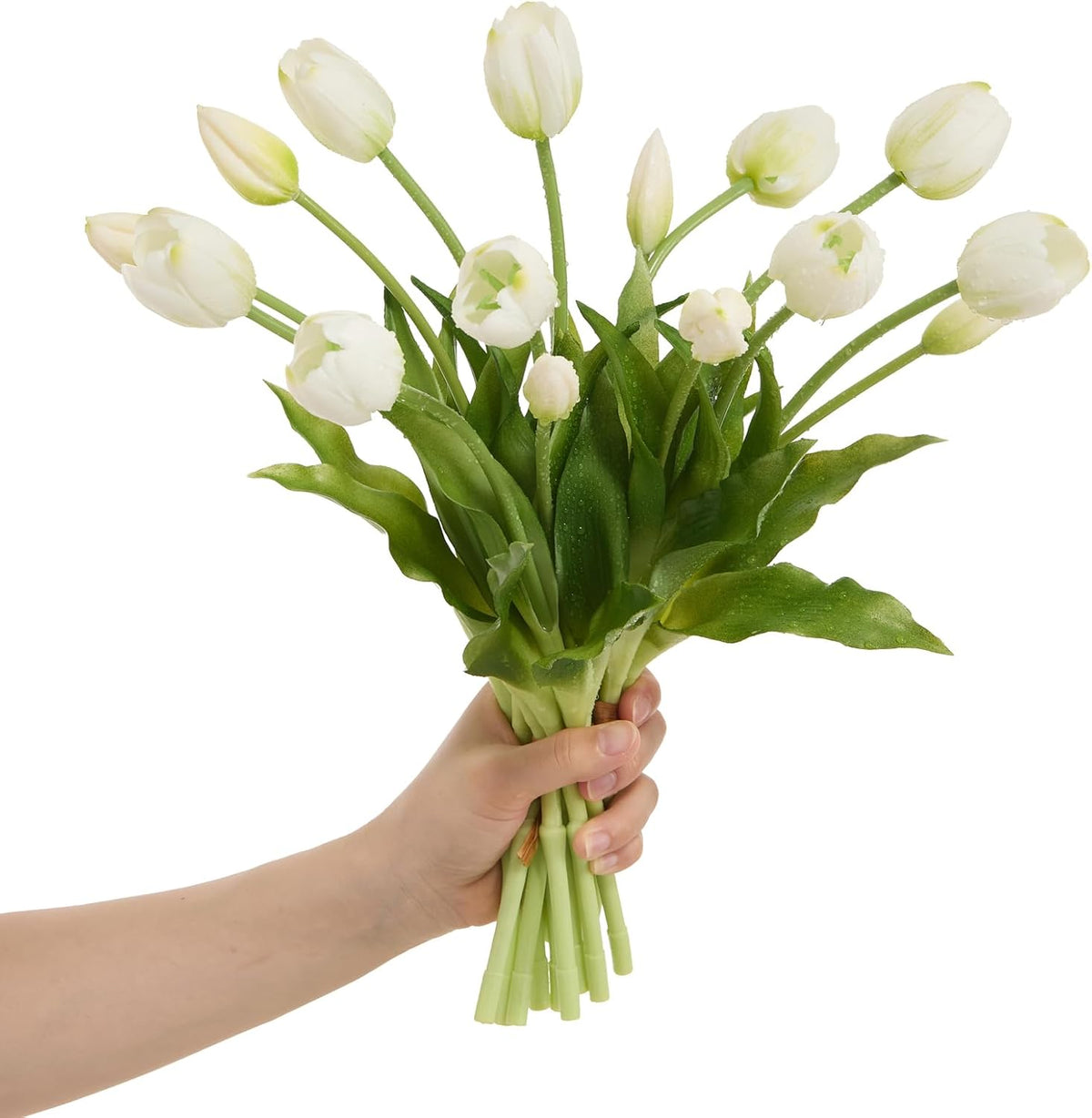 15 Pcs Orange tulips artificial flowers faux tulips real touch Latex