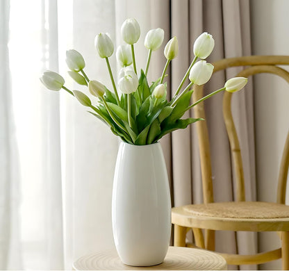 15 Pcs Orange tulips artificial flowers faux tulips real touch Latex