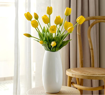 15 Pcs Orange tulips artificial flowers faux tulips real touch Latex