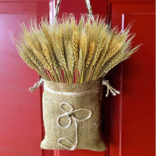 100 Pcs Dried Wheat Stalks Bundle Grass Natural Dried Wheat Sheaves Stems Dried Flowers Arrangement Bouquet for Wedding Party Table Centerpiece Fall Harvest Wreath Boho Decor Farmhouse DIY